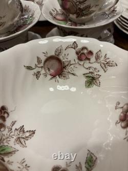Johnson Bros. England 1940's Harvest Time Fruit Pattern Dinner Plate-Set of 26