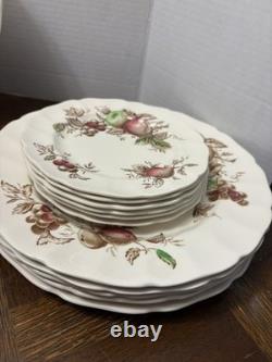 Johnson Bros. England 1940's Harvest Time Fruit Pattern Dinner Plate-Set of 26