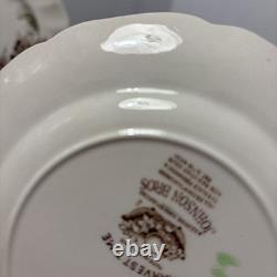 Johnson Bros. England 1940's Harvest Time Fruit Pattern Dinner Plate-Set of 26