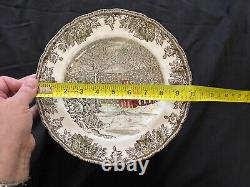 Johnson Bros England Friendly Village Dinner Plates Schoolhouse Lot of 12