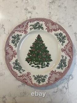 Johnson Bros. England Old Britain Castles Dinner Plates 10.5 Green Tree (2)