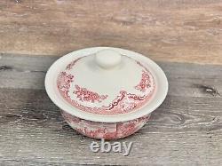 Johnson Bros England Old Britain Castles Warwick Pink Casserole Bowl 2 Qt