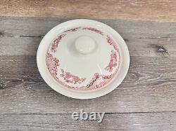 Johnson Bros England Old Britain Castles Warwick Pink Casserole Bowl 2 Qt