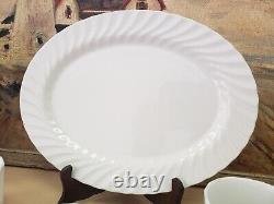 Johnson Bros England Regency White Swirl Ironstone 26 Piece Dinnerware SetVGC