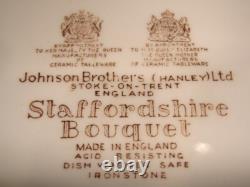 Johnson Bros England Staffordshire Bouquet 7 Piece Place Setting Set Johnson Bros England Staffordshire Bouquet 7 Piece Place Setting Set