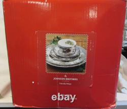 Johnson Bros FRIENDLY VILLAGE 20 Piece Dinnerware set, MIB UNUSED NICE SET