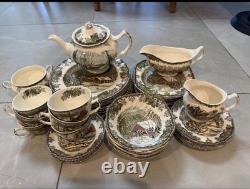 Johnson Bros. FRIENDLY VILLAGE Country Side Dish Set of 34 Pieces