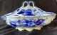 Johnson Bros Fulton Covered Vegetable Bowl W Lid Flo Blue White