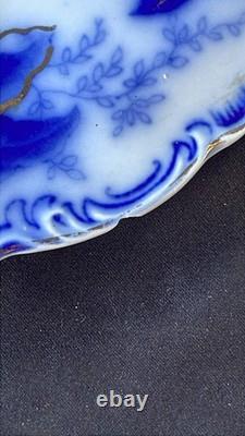 Johnson Bros FULTON Covered Vegetable Bowl w Lid Flo Blue White