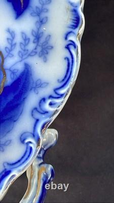 Johnson Bros FULTON Covered Vegetable Bowl w Lid Flo Blue White