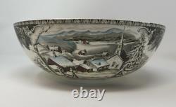 Johnson Bros Friendly Village 12 Large Round Salad Serving Bowl England HTF Vtg
