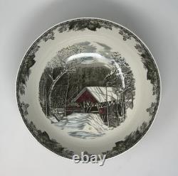 Johnson Bros Friendly Village 12 Large Round Salad Serving Bowl England HTF Vtg