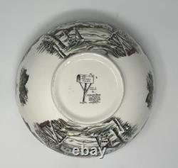 Johnson Bros Friendly Village 12 Large Round Salad Serving Bowl England HTF Vtg