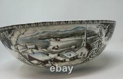 Johnson Bros Friendly Village 12 Large Round Salad Serving Bowl England HTF Vtg