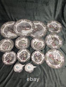 Johnson Bros Friendly Village 14 Piece Dinnerware Set Retired Set Unused