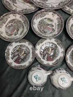 Johnson Bros Friendly Village 14 Piece Dinnerware Set Retired Set Unused