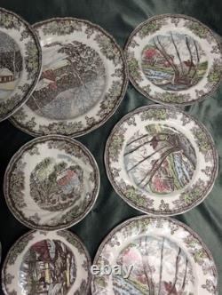 Johnson Bros Friendly Village 14 Piece Dinnerware Set Retired Set Unused