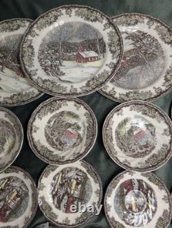 Johnson Bros Friendly Village 14 Piece Dinnerware Set Retired Set Unused
