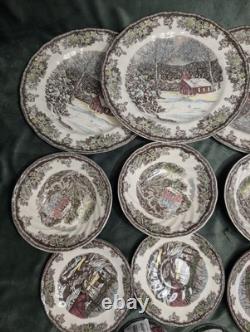 Johnson Bros Friendly Village 14 Piece Dinnerware Set Retired Set Unused