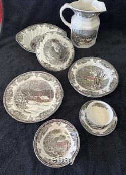 Johnson Bros Friendly Village 24 Piece Dinnerware Set Retired Set Unused