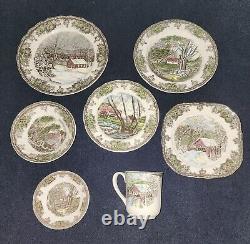 Johnson Bros Friendly Village 28pc Place Settings Dishes RARE NO Longer Made