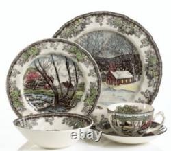 Johnson Bros Friendly Village 28pc Place Settings New Open Box