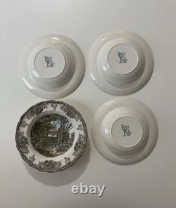 Johnson Bros. Friendly Village 32 Pc Set NEVER USED Vintage 1980s RARE