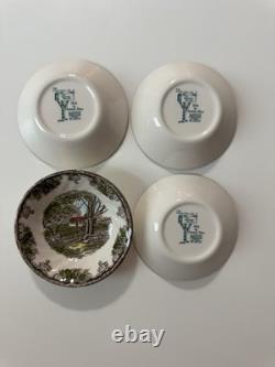 Johnson Bros. Friendly Village 32 Pc Set NEVER USED Vintage 1980s RARE