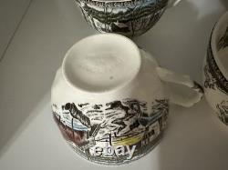 Johnson Bros. Friendly Village 32 Pc Set NEVER USED Vintage 1980s RARE