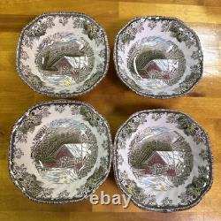 Johnson Bros Friendly Village 5 Piece Place Setting for 4 WithCreamer & Sugar VGC