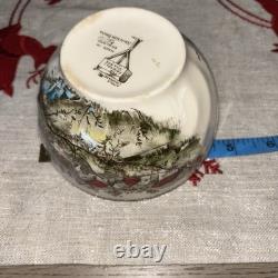 Johnson Bros Friendly Village Apple Orchard Open Swirled Sugar / Cranberry Bowl