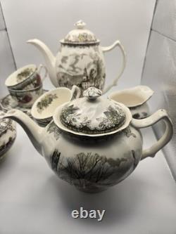 Johnson Bros Friendly Village Coffee Tea Cup 15 Pieces Creamer Sugar Gravy