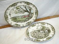 Johnson Bros Friendly Village Green Serving Platters Plates Harvest Time