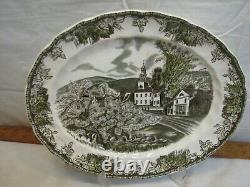 Johnson Bros Friendly Village Green Serving Platters Plates Harvest Time