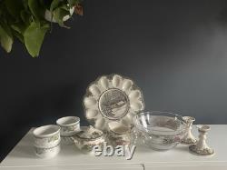Johnson Bros Friendly Village Lot Egg Plate Sugar Creamer Ramekins England