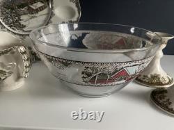Johnson Bros Friendly Village Lot Egg Plate Sugar Creamer Ramekins England