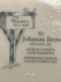 Johnson Bros Friendly Village Lot Egg Plate Sugar Creamer Ramekins England