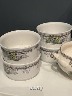 Johnson Bros Friendly Village Lot Egg Plate Sugar Creamer Ramekins England