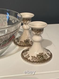 Johnson Bros Friendly Village Lot Egg Plate Sugar Creamer Ramekins England