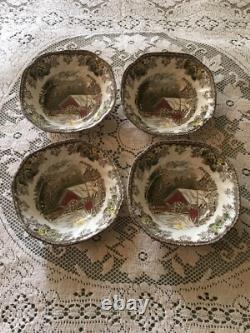 Johnson Bros Friendly Village Setting for 4 DinnerSaladSide PlatesBowls