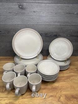 Johnson Bros HESSIAN Stoneware 24-Piece Dinnerware Set England