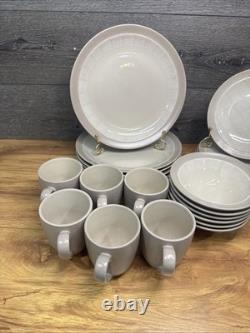 Johnson Bros HESSIAN Stoneware 24-Piece Dinnerware Set England