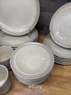 Johnson Bros HESSIAN Stoneware 24-Piece Dinnerware Set England