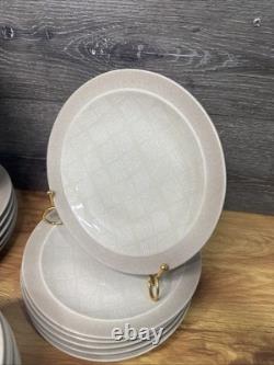 Johnson Bros HESSIAN Stoneware 24-Piece Dinnerware Set England