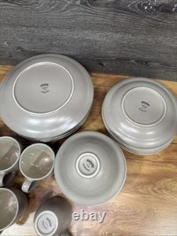 Johnson Bros HESSIAN Stoneware 24-Piece Dinnerware Set England