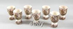 Johnson Bros. HISTORIC AMERICA BROWN/MULTICOLOR Double Egg Cups Lot of 7 AS IS