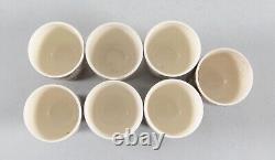 Johnson Bros. HISTORIC AMERICA BROWN/MULTICOLOR Double Egg Cups Lot of 7 AS IS