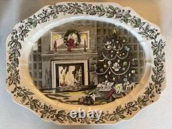 Johnson Bros HUGE - 20 x 16 Serving Platter MERRY CHRISTMAS- England
