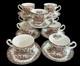 Johnson Bros Heritage Hall Colonial Overhang Cups & Saucers Set Of 9