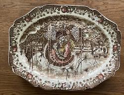 Johnson Bros His Majesty England Turkey Platter Serving Plate 16x20 Oval EUC